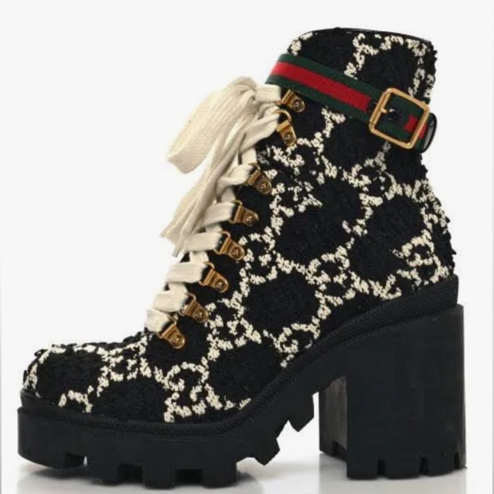 Gucci Tweed Boots